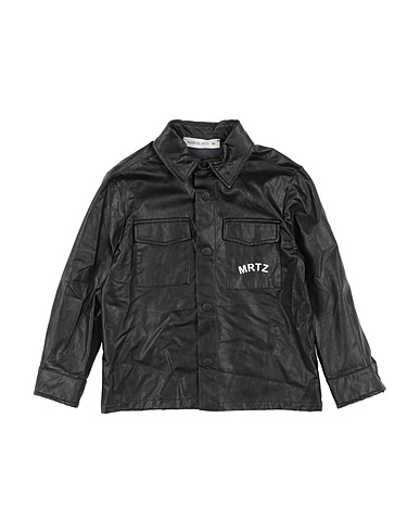 MANUEL RITZ Solid colour shirt Black 100% Polyurethane