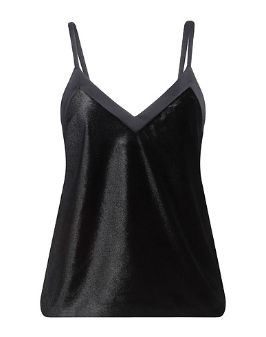RUE DU BAC Camisole Black 98% Polyester, 2% Elastane