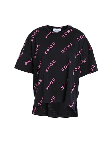 SHOE T-shirt Nero 100% Cotone
