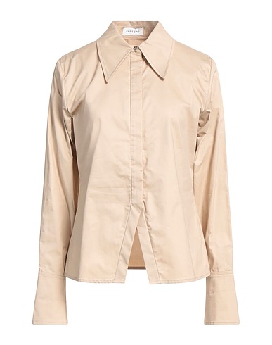 ANINE BING Μονόχρωμα πουκάμισα και μπλούζες Μπεζ 100% Βαμβάκι