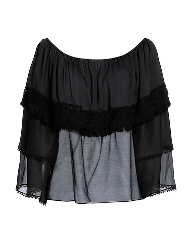 BLUMARINE Top Nero 70% Cotone, 30% Seta