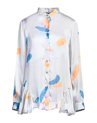 EMPORIO ARMANI Patterned shirts & blouses Light grey 100% Silk