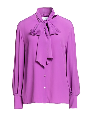 CLIPS MORE Chemises et chemisiers de couleur unie 69% Acétate, 31% Soie