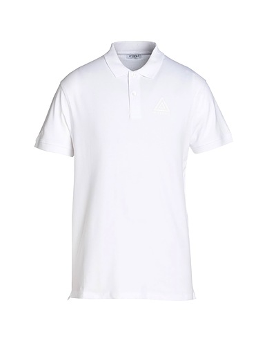 ICEBERG Polo shirt White 95% Cotton, 5% Elastane