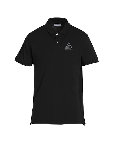 ICEBERG Polo Noir 95% Coton, 5% Élasthanne