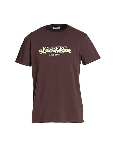 ICEBERG T-shirt Brown 93% Cotton, 7% Elastane