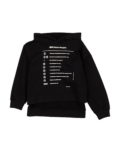 MM6 MAISON MARGIELA Hooded track jacket  Black 100% Cotton, Elastane