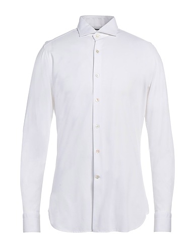 DNL Solid colour shirt White 100% Cotton