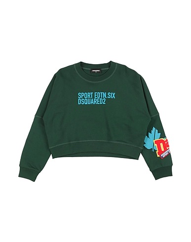 DSQUARED2 Sweatshirt Dark green 100% Cotton