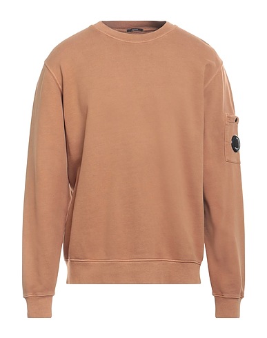 C.P. COMPANY Sweatshirt Camel 100% Cotton