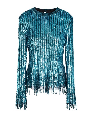 ETRO Top Turquoise 80% Viscose, 20% Wool, Silk