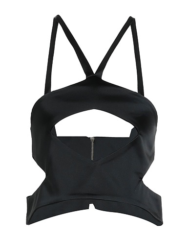 PATRIZIA PEPE SERA Τοπ Μαύρο 61% Ασετάτ, 34% Πολυαμίδη, 5% Ελαστάνη