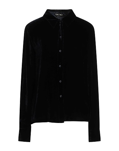 TOM FORD Solid colour shirts & blouses Midnight blue 82% Viscose, 18% Silk