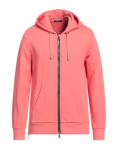 BALMAIN Hooded sweatshirt Pink 100% Cotton, Elastane