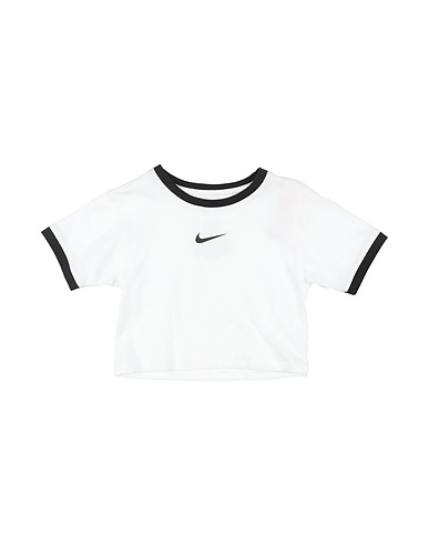 NIKE T-shirt SWOOSH RINGER TEE
 Bianco 100% Cotone