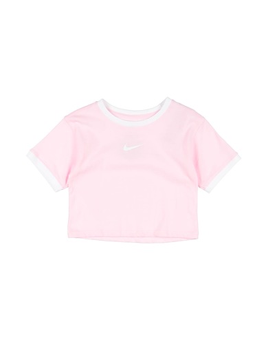 NIKE T-shirt SWOOSH RINGER TEE
 Rosa 100% Cotone