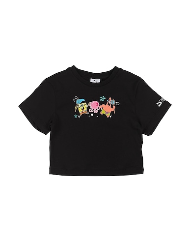 PUMA T-shirt PUMA x SPONGEBOB Girls Tee  Black 100% Cotton, Polyester