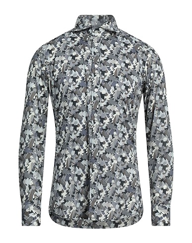 BASTONCINO Patterned shirt Grey 100% Cotton