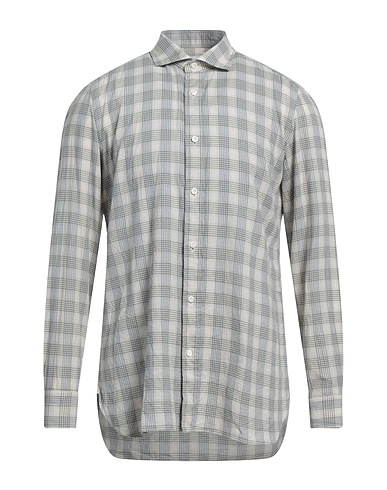 GIAMPAOLO Checked shirt Beige 100% Cotton