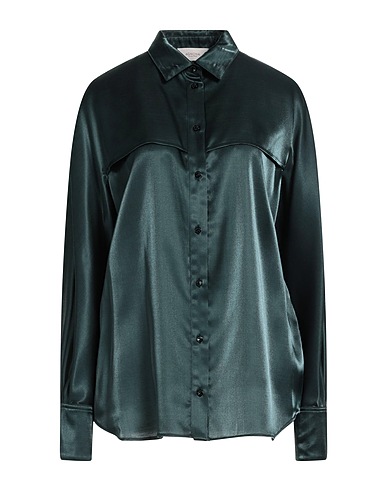 AGNONA Camicie e bluse tinta unita Verde scuro 61% Viscosa, 26% Poliammide, 13% Lana