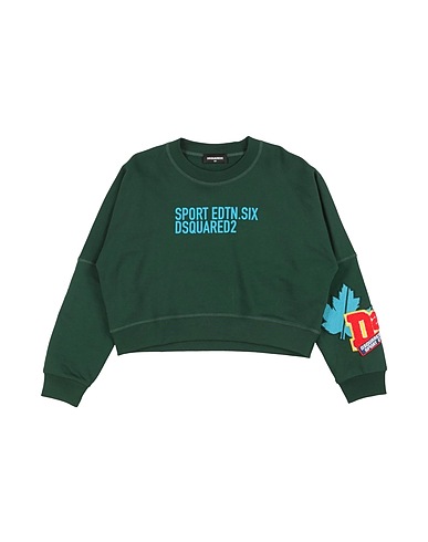 DSQUARED2 Sweatshirt Dark green 100% Cotton