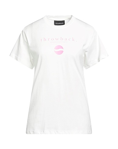 THROWBACK. T-shirt White 100% Cotton
