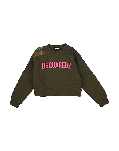 DSQUARED2 Sweatshirt Militärgrün 100% Baumwolle