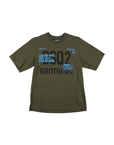 DSQUARED2 T-Shirt Militärgrün 100% Baumwolle