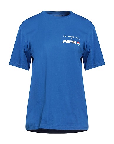 THROWBACK. T-shirt Blue 100% Cotton
