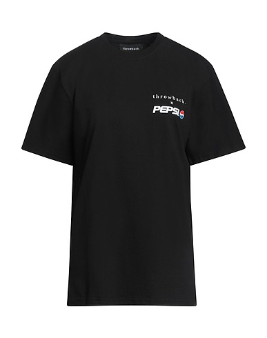THROWBACK. T-shirt Black 100% Cotton