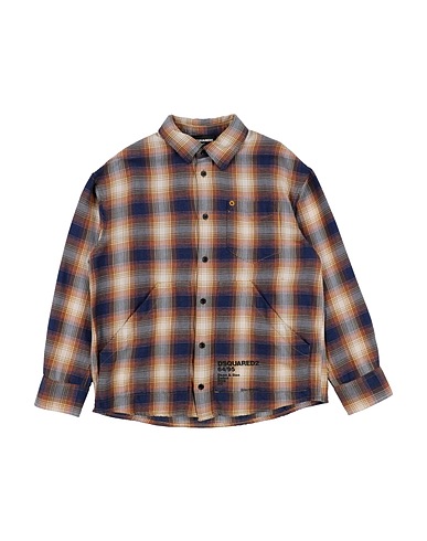 DSQUARED2 Patterned shirt Khaki 100% Cotton