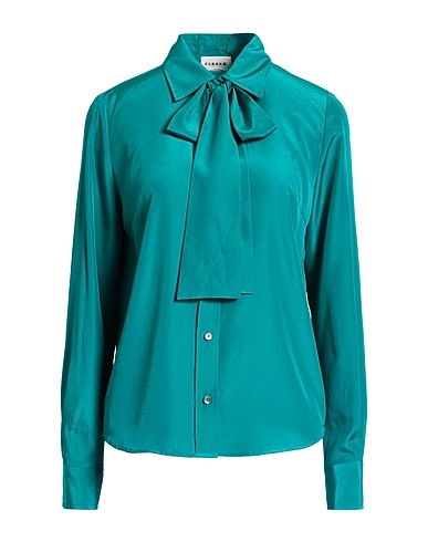 P.A.R.O.S.H. Solid colour shirts & blouses Emerald green 100% Polyester