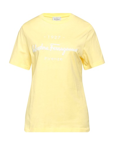 FERRAGAMO T-shirt Pastel yellow 100% Cotton