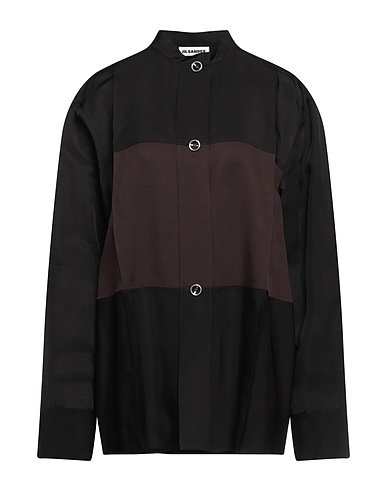 JIL SANDER 패턴 셔츠 & 블라우스 블랙 67% 비스코스, 33% 실크