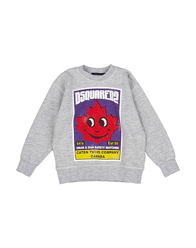 DSQUARED2 Sweatshirt Light grey 96% Cotton, 4% Rayon, Elastane