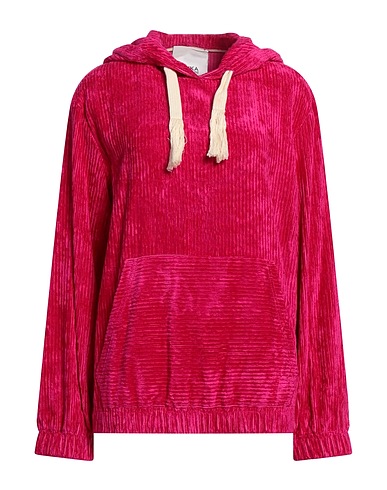 ERIKA CAVALLINI Hooded track jacket  Fuchsia 50% Viscose, 48% Cotton, 2% Elastane