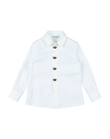 DOLCE&GABBANA Solid color shirt White 100% Cotton