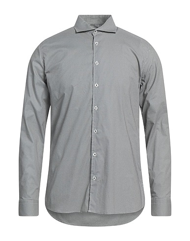 SEINSE Patterned shirt Grey 97% Cotton, 3% Elastane