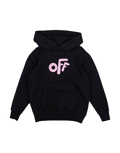 OFF-WHITE™ KIDS Hooded track jacket  Black 100% Cotton, Elastane