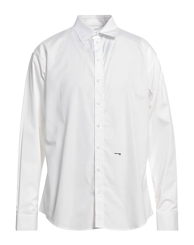 DSQUARED2 Solid color shirt White 100% Cotton