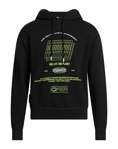 DSQUARED2 Hooded track jacket  Black 100% Cotton