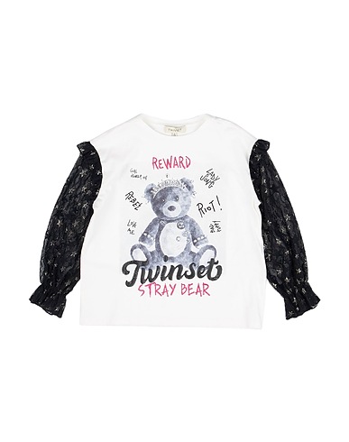 TWINSET T-shirt White 100% Cotton, Polyamide
