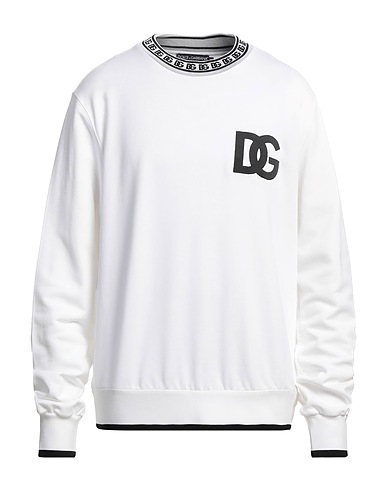 DOLCE&GABBANA Sweatshirt White 100% Cotton, Polyester, Elastane