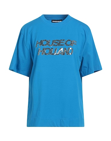 HOUSE OF HOLLAND T-shirt Azure 95% Cotton, 5% Elastane