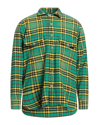 GIANNETTO PORTOFINO Checked shirt Green 100% Cotton