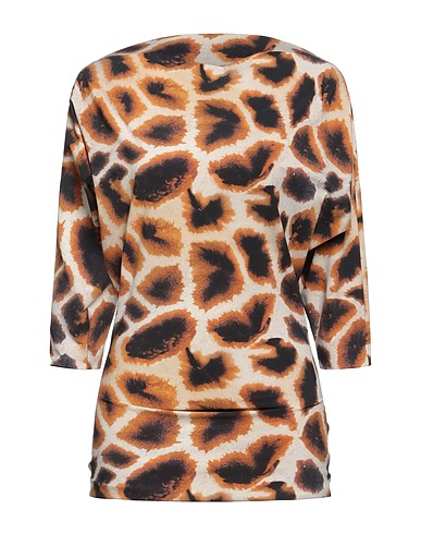 CHIARA BONI LA PETITE ROBE T-shirt Camel 72% Polyamide, 28% Elastane