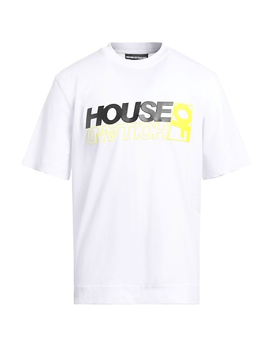 HOUSE OF HOLLAND T-shirt Bianco 95% Cotone, 5% Elastan