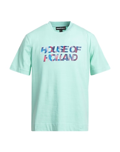 HOUSE OF HOLLAND T-shirt Turquoise 95% Cotton, 5% Elastane