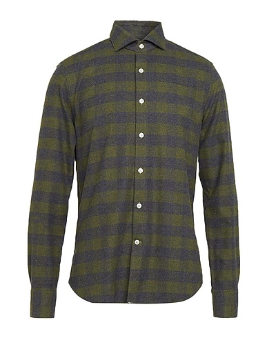 GHIRARDELLI Checked shirt Military green 100% Cotton