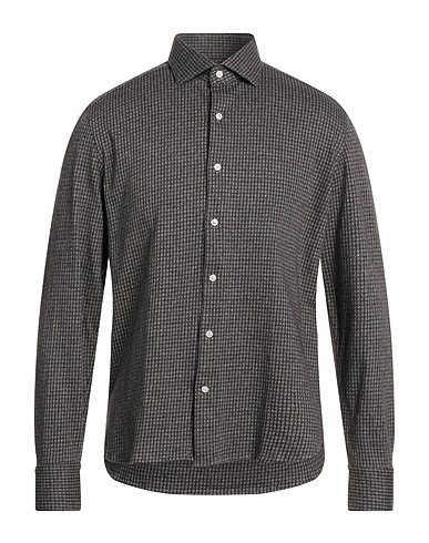 GHIRARDELLI Camicia fantasia Testa di moro 100% Cotone